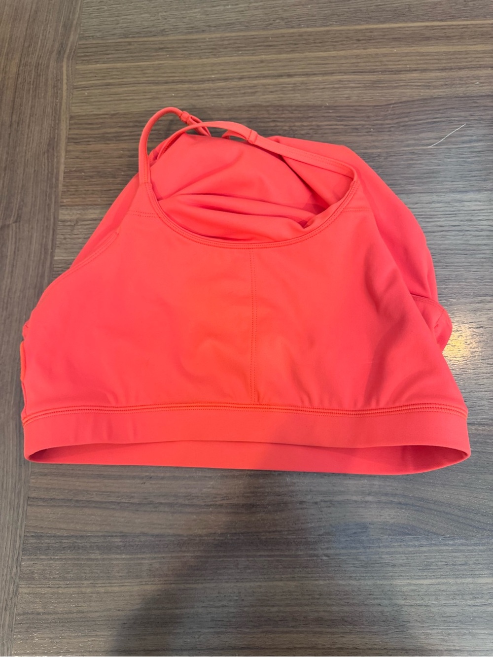 Strappy Cropped athletic Tank Top in orange Coral size medium - Picture 5 of 5